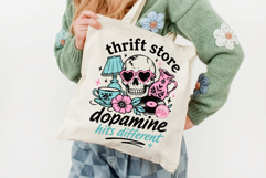 Thrifting Skeleton PNG, Funny Thrift Store Lover Retro Product Image 4
