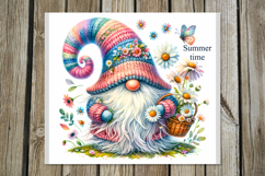 Summer gnomes | flowers Skinny tumbler Sublimation design Product Image 4