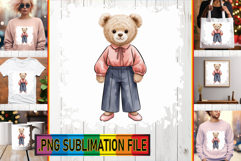 Unique TSHIRT Art Ideas PNG, Teddy Bear Product Image 1