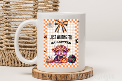 Halloween Highland Cow PNG Waiting for Halloween Sublimation Product Image 3