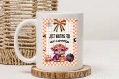 Halloween Highland Cow PNG Waiting for Halloween Sublimation Product Image 3