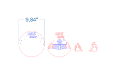 Christmas Sign SVG laser cut files for Glowforge Product Image 4