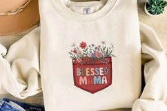 Blessed Mama Sublimation, Boho Floral Mama Png Product Image 4