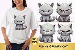 4 PNG Sarcastic Funny Grumpy Cat, Cat sublimation Bundle Product Image 1