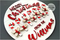 Merry Christmas Welcome sign SVG, Christmas Family Name sign Product Image 7