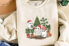 Cute Ghosts with Plants Sublimation, Christmas Png Product Image 3