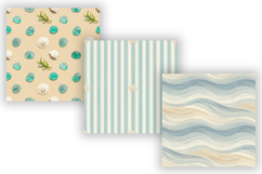 Seaside Nautical Digital Paper Pack, Beachside Seamless Product Image 4