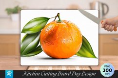 Orange In Isolated Cutting Board Sublimation Design Product Image 1