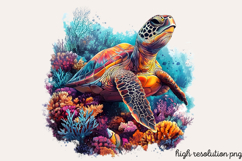 Summer Sea Animals Clipart PNG Product Image 1