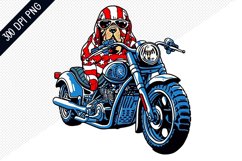 DOG Ride American Bike Sublimation - 4th of July sublimation Product Image 1