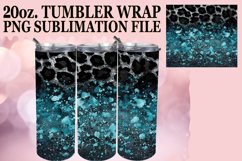 20oz Leopard Print Tumbler Wrap - Glitter Blossom Product Image 1