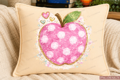 pink apple png,teacher apple png,preppy apple,cute teacher Product Image 5