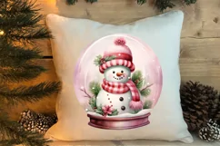 Snowman In Snow Globe Clipart Sublimation, Christmas SVG Product Image 4