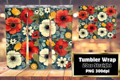 Elegant Flower Pattern 20oz Tumbler Wraps - Sublime Sublimat Product Image 1