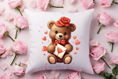 Sweet Valentine Clipart, Watercolor Valentines Day Product Image 4