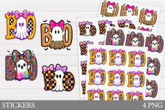 Cute Ghost Sticker Printable. Halloween Sticker Design Product Image 1