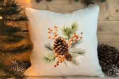 Gold Christmas Watercolor Clipart Sublimation, Christmas PNG Product Image 4