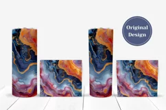 Marble Tumbler Sublimation Designs, Colorful Tumbler Wrap Product Image 4