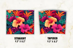 Tropical Floral Tumbler Wrap | 20 oz tumbler wrap Product Image 2