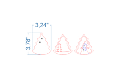 Snowman Christmas Tree Toy SVG laser cut file for Glowforge Product Image 4
