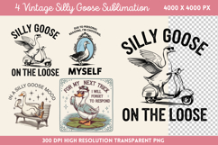 Vintage Silly Goose Sublimation PNG Product Image 1