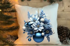 Blue Christmas Ornaments Clipart, Christmas PNG Product Image 4