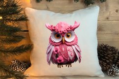 Pink Christmas Crochet Clipart, Christmas PNG Product Image 4