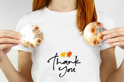 Watercolor Sunflowers Sublimation, Flowers Car Coaster PNG Product Image 4