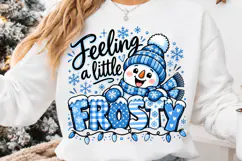 Feeling A Little Frosty PNG, Retro Frosty Christmas PNG Product Image 4
