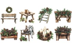 Rustic Winter Pine Cones Clipart Product Image 3