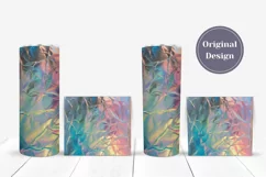 Holographic Tumbler Sublimation Designs, Neon Tumbler PNG Product Image 4