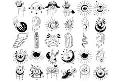 Tattoos Set 4 Procreate Brush Stamps, 30 Flash Tattoos Product Image 4