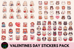Valentines Day Stickers Pack I Girly Valentine Stickers Pack Product Image 4