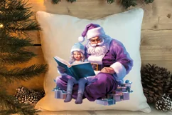 Christmas Purple Santa Claus Sublimation, Christmas PNG Product Image 4