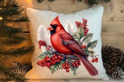 Christmas Cardinal Watercolor Clipart, Christmas Cardinal Product Image 4
