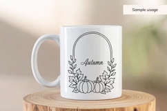 Hand Drawn Rounded Pumpkin Fall Frame SVG Product Image 4