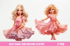 Cute Babie Sublimation Clipart, Pink Babie, Pink Baby Product Image 1