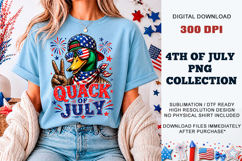 Quack of July Duck PNG | Sublimation DTF Product Image 1