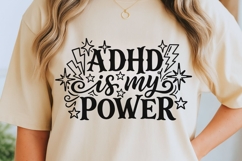 Adhd Is My Power Svg, Mental Health Svg, Adhd Mom Svg. Product Image 5