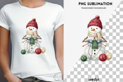 Yarn snowman png design for T-shirts Product Image 4