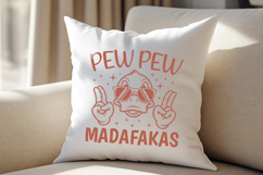 Pew Pew Madafakas Funny Duck SVG - Sarcastic T-Shirt Design Product Image 4