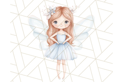 Pastel Blue Fairy Garden Clipart, Enchanted Cottagecore Png Product Image 4