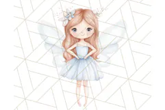 Pastel Blue Fairy Garden Clipart, Enchanted Cottagecore Png Product Image 4