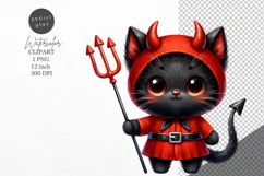 Halloween clipart, Black cat clipart, Kids Halloween Product Image 1