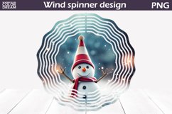 3D Snowman Wind Spinner Sublimation | Wind Spinner Product Image 1