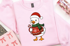 Cute Christmas Duck PNG, Candy Cane Duck Sublimation Design Product Image 3