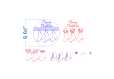 Christmas Ice Skates Sign SVG laser cut file for Glowforge Product Image 4
