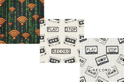 Tech Washi Tape Digital Paper, Seamless Pattern Product Image 4
