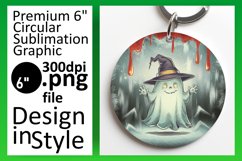 Sophisticated Round Design for Keychains , Halloween Product Image 1