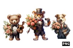 Romatic Gentleman Animal Sublimation PNG Product Image 1